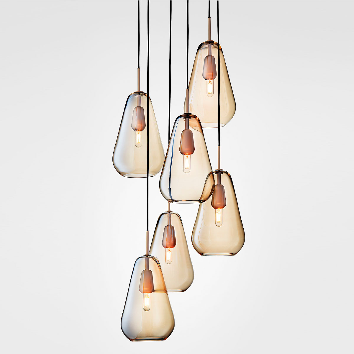 Anoli 6 Pendelleuchte, Ø: 46,5 cm, Gold transparent Anoli 6 Pendelleuchte, Ø: 46,5 cm, Gold transparent