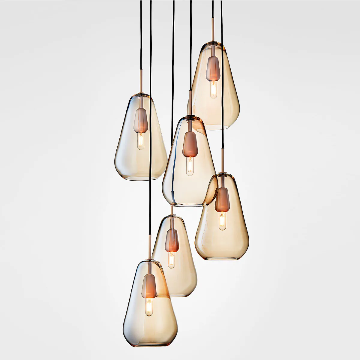 Anoli 6 Pendelleuchte, Ø: 46,5 cm, Gold transparent Anoli 6 Pendelleuchte, Ø: 46,5 cm, Gold transparent