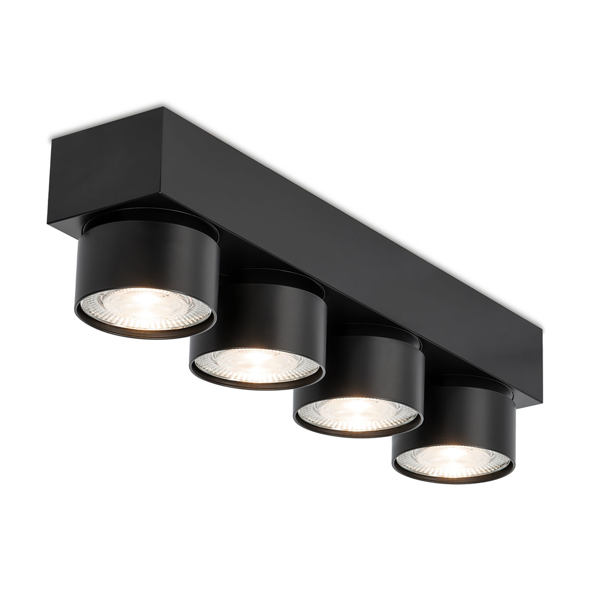 Wittenberg 4.0, wi4-ab-4e Aufbaustrahler, Schwarz matt, Warmweiß 3000K, Flood 38°, Bluetooth