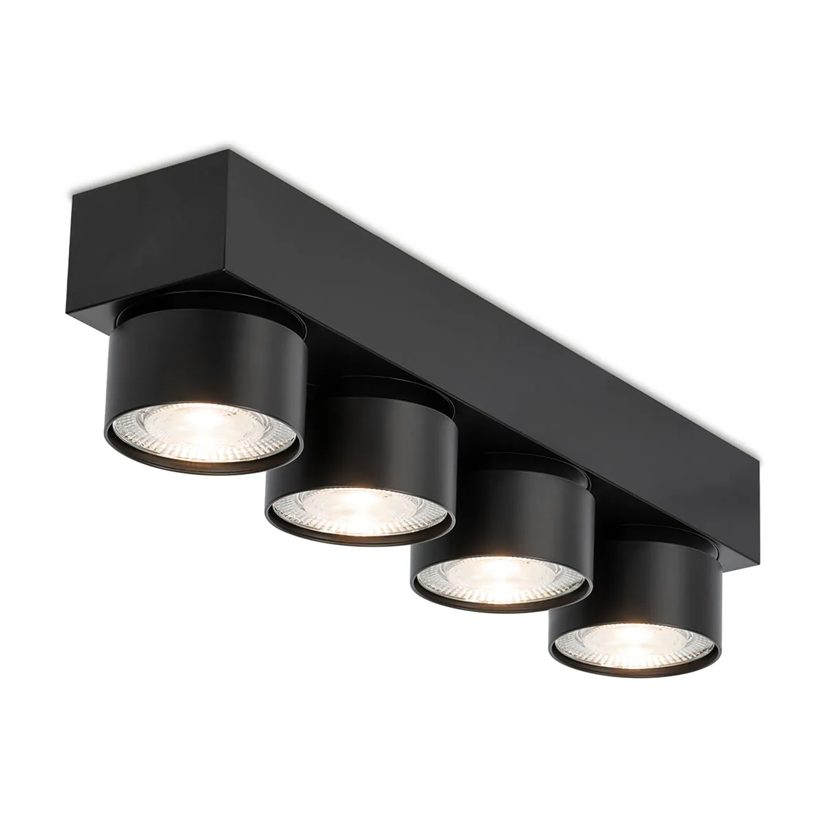 Wittenberg 4.0, wi4-ab-4e Aufbaustrahler, Schwarz matt, Warmweiß 3000K, Flood 38°, Bluetooth