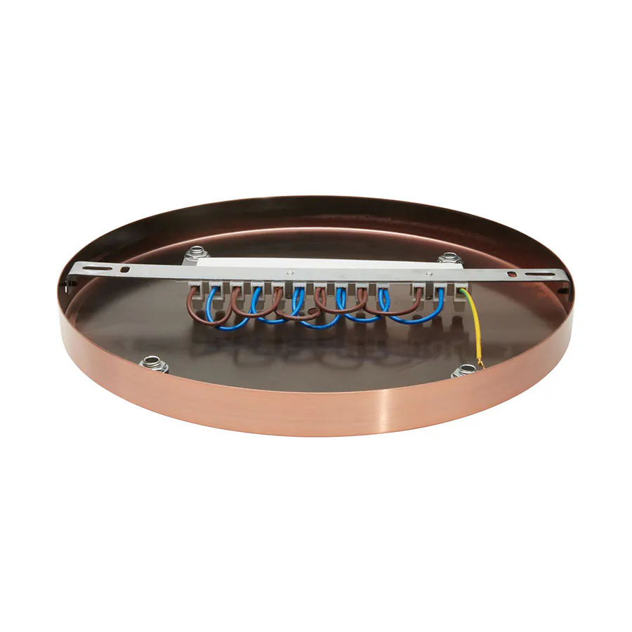 Lampen Baldachin Metall 5-fach Kupfer, Ø: 30 cm x H: 2,5 cm