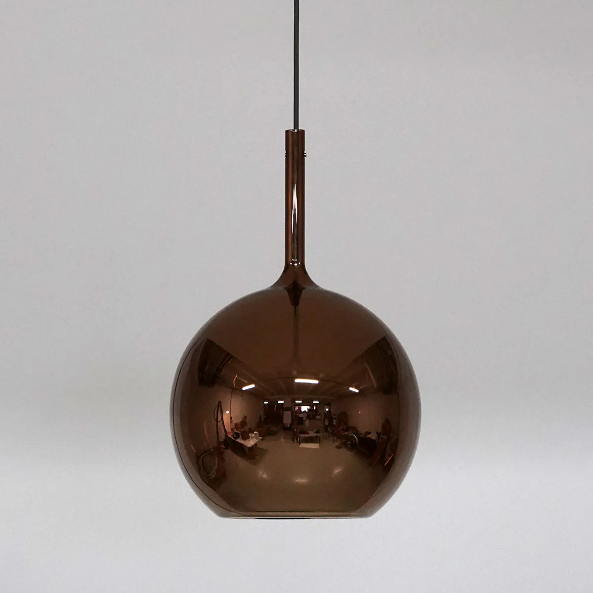 Glo 0811-21 Medium Pendelleuchte Ø: 25 cm, Bronze Glas, 4 m