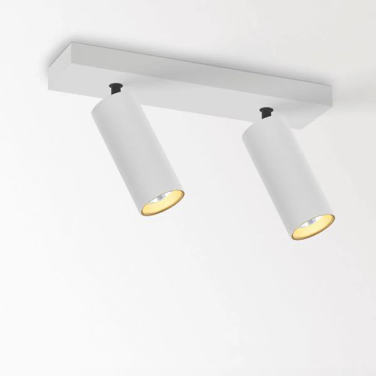 DeltaLight SPY 39 ON 2 93040 DIM8 Aufbaustrahler, Ø: 3,9 cm, L: 9,2 cm Weiß, Warmweiß 3000K, 40° Weiß Flemish Gold Modern & neutral – hochwertige für Küche schwenkbar & drehbar