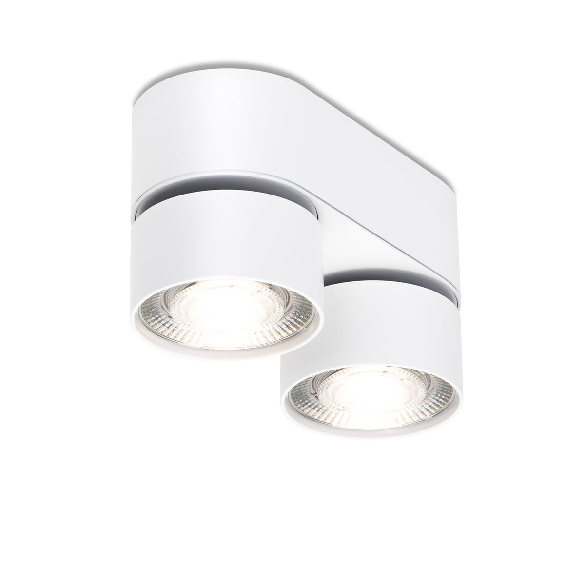 Wittenberg 4.0, wi4-ab-2ov Aufbaustrahler, Weiß matt, Extra-Warmweiß 2700K, Spot 12°, Phase Cut Wittenberg 4.0, wi4-ab-2ov Aufbaustrahler, Weiß matt, Warmweiß 3000K, Flood 38°, Bluetooth