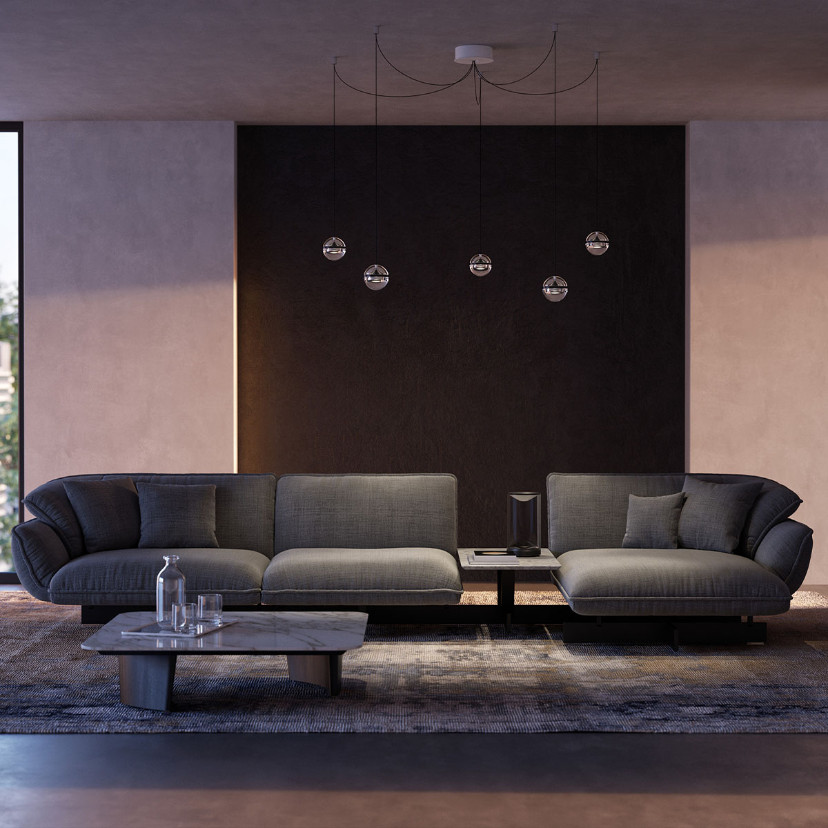 Limbus Modular Pendelleuchte, Ø: 12 cm, Schwarz eloxiert, Warmweiß 3000K Limbus Modular Pendelleuchte, Ø: 12 cm, Aluminium eloxiert, Extra-Warmweiß 2700K