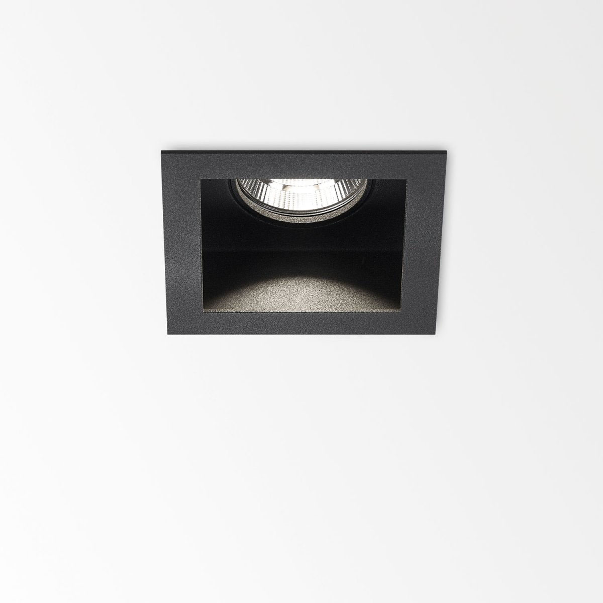 DeltaLight CARREE X LED 93033-65 S1 IP65 Einbaustrahler, B: 9 cm, L: cm Anthrazit, Warmweiß 3000K Anthrazit Grau Modern & neutral – Design- für Badezimmer, Abstrahlwinkel 33°