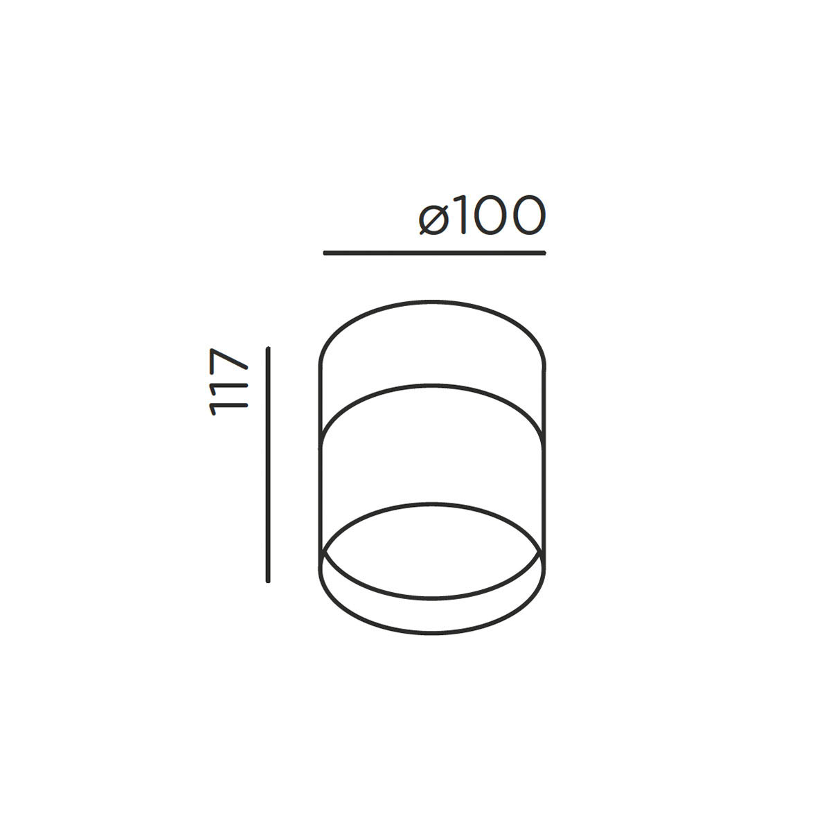 pro R Deckenleuchte, Ø: 10 cm, H: 11,7 cm, Space Grey