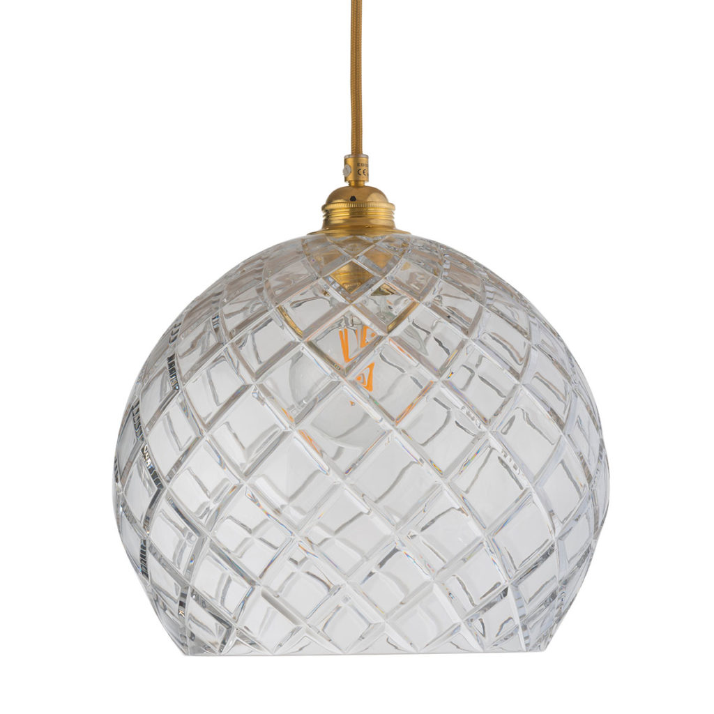 Rowan Pendelleuchte Crystal L Ø 28 cm, Gold, Medium Check