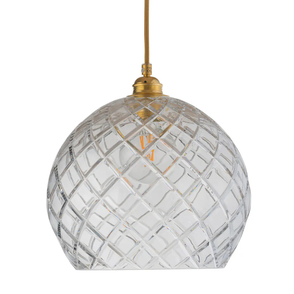 Rowan Pendelleuchte Crystal L Ø 28 cm, Gold, Medium Check