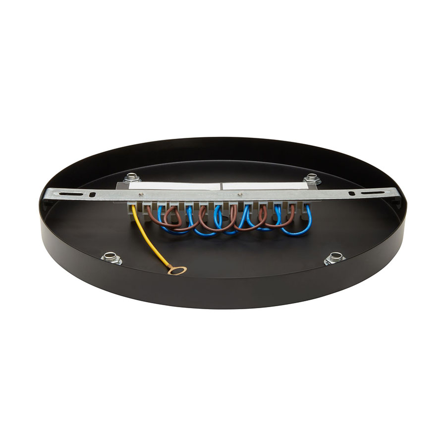 Lampen Baldachin Metall 5-fach Schwarz, Ø: 30 cm x H: 2,5 cm