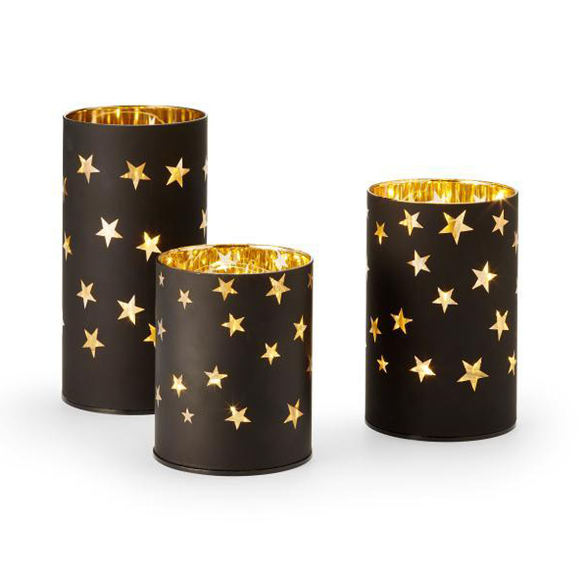 Stjerne LED Licht, medium, H: 15,5 cm Ø: 10 cm, Batteriebetrieben