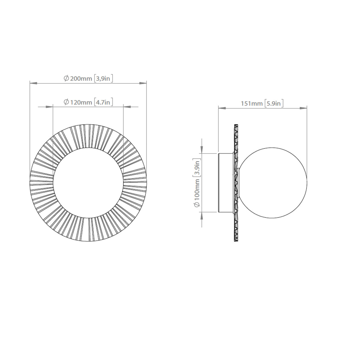 Liila Muuse Small Wand- und Deckenleuchte, Ø: 20 cm, Weiß