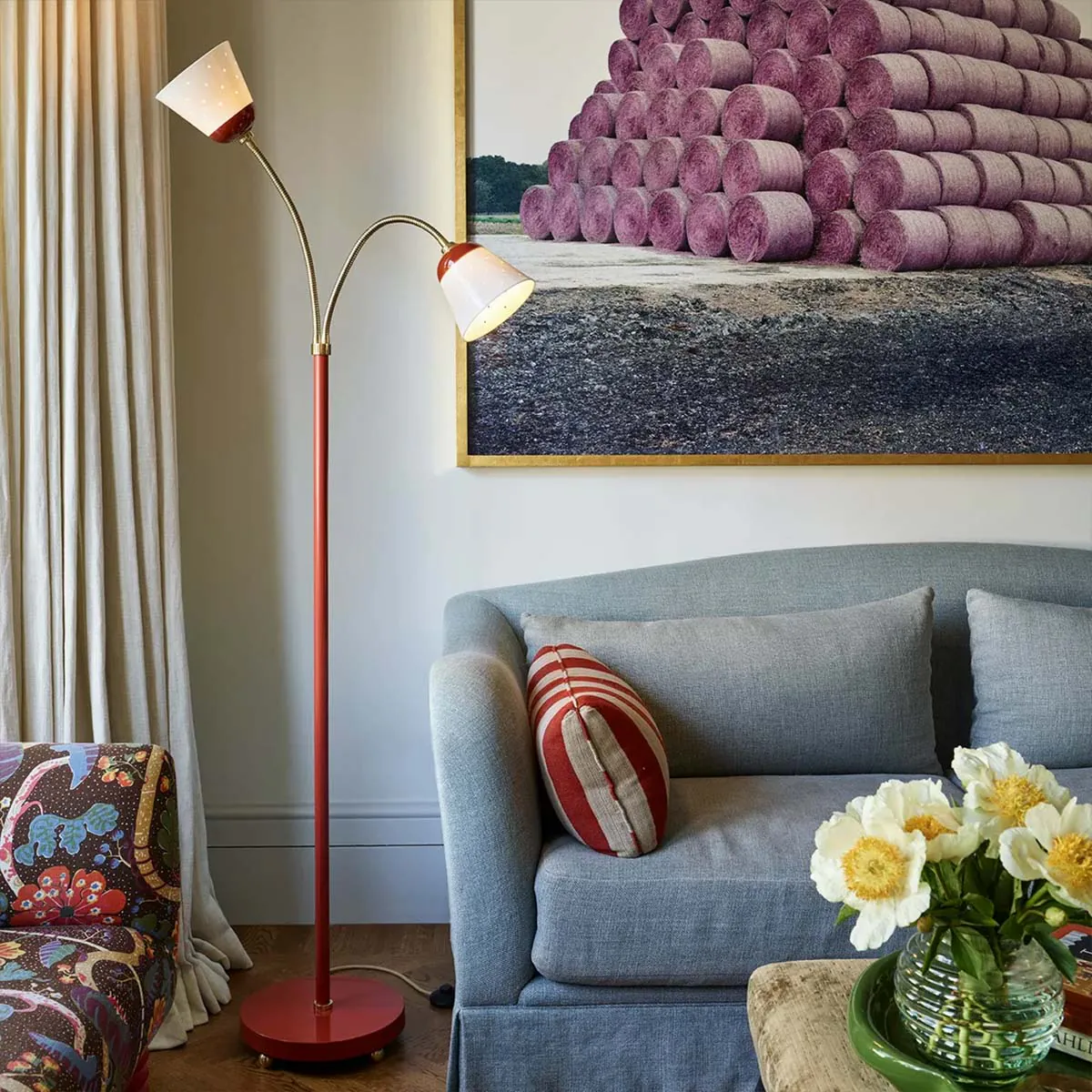 Alma Stehleuchte, H: 177 cm, Algengrün