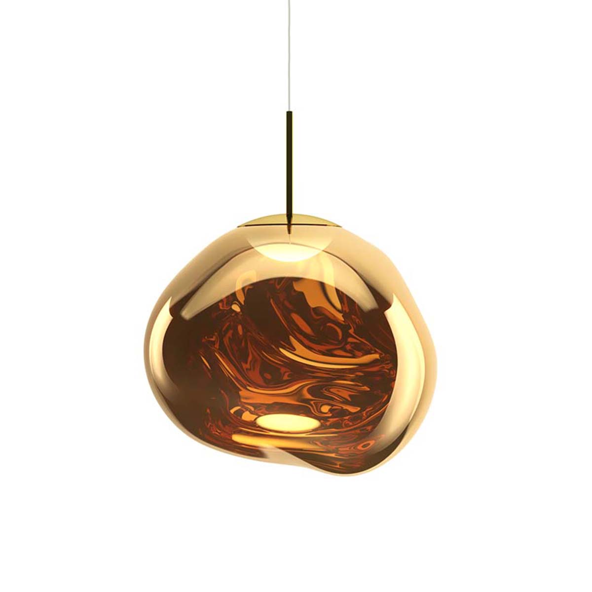 Tom Dixon Melt ES Pendelleuchte, Gold, Ø: 50 cm, Retrofit