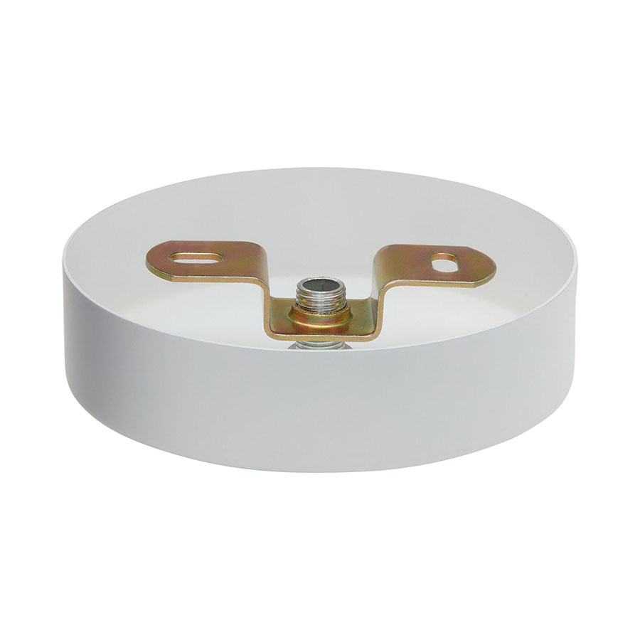 Lampen Baldachin Metall 1-fach Weiß, Ø: 10 cm x H: 2,5 cm