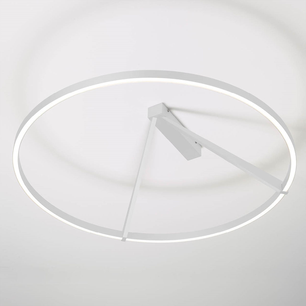 Meridiana Ring Wand-/ Deckenleuchte mit Up-Down Licht, Weiß, Ø: 80 cm