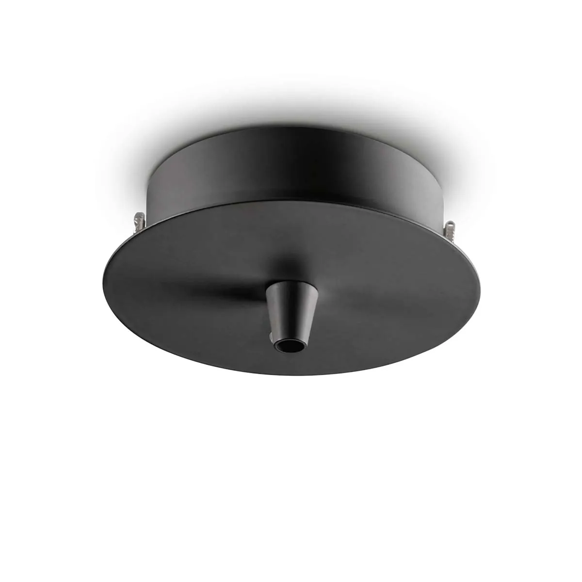 Lampen Baldachin 1-fach rund, Ø: 10 cm, H: 4,5 cm, Schwarz
