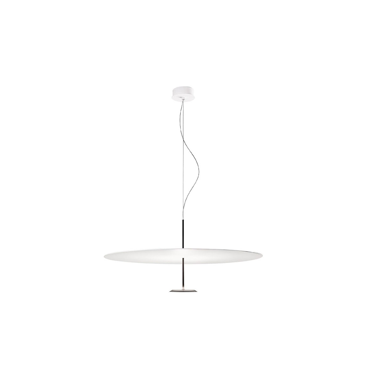 Dot 600 Pendelleuchte, Ø: 60 cm, Schwarz eloxiert, Warmweiß 3000K, 1-10V Dot 600 Pendelleuchte, Ø: 60 cm, Schwarz eloxiert, Extra-Warmweiß 2700K, Phase Cut