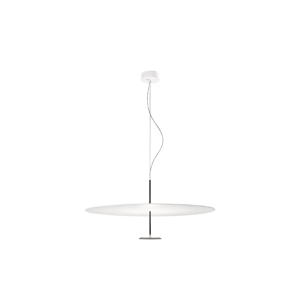 Dot 600 Pendelleuchte, Ø: 60 cm, Schwarz eloxiert, Extra-Warmweiß 2700K, Phase Cut