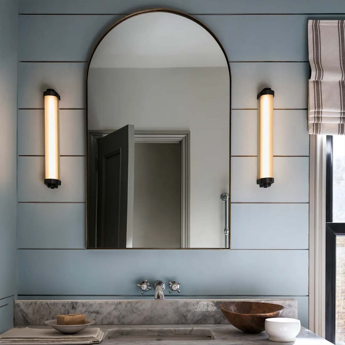 Cabin LED Wall Light Wandleuchte, Poliertes Messing, H: 60 cm