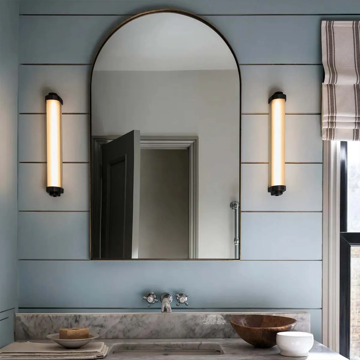 Cabin LED Wall Light Wandleuchte, Poliertes Messing, H: 60 cm