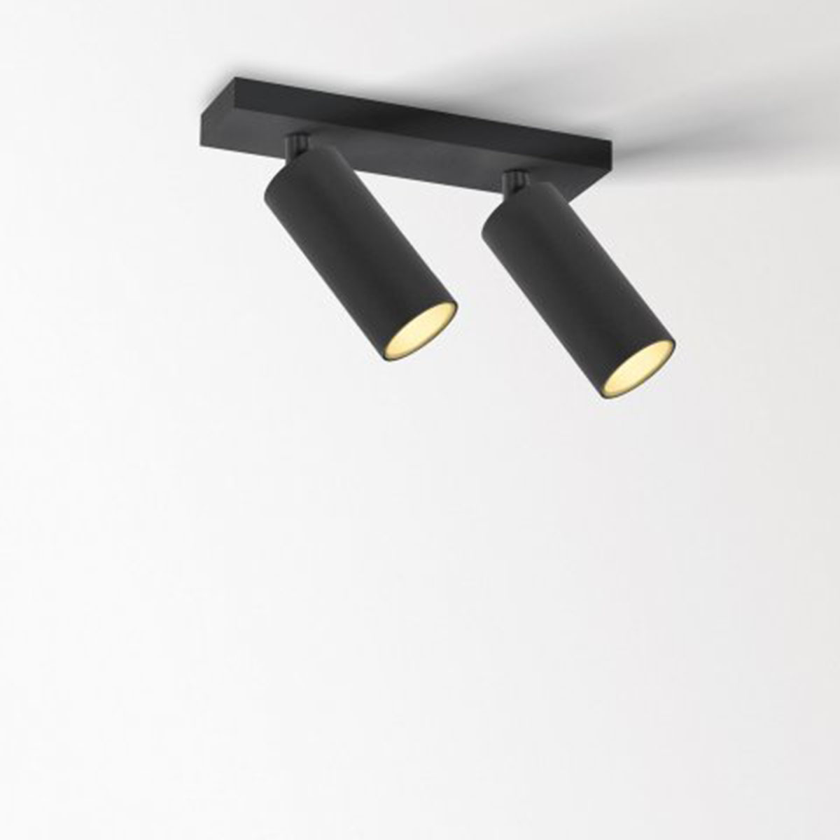 DeltaLight SPY 52 ON 2 92720 DIM8 Aufbaustrahler, Ø: 5,2 cm, L: 12 cm Schwarz, Extra-Warmweiß 2700K, 20° Schwarz Goldfarben Modern & neutral – exklusive für Flur schwenkbar & drehbar