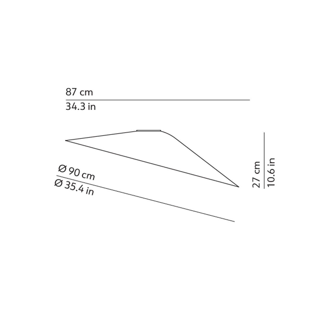 Kate Deckenleuchte, Ø: 90 cm, Warmweiß 3000K