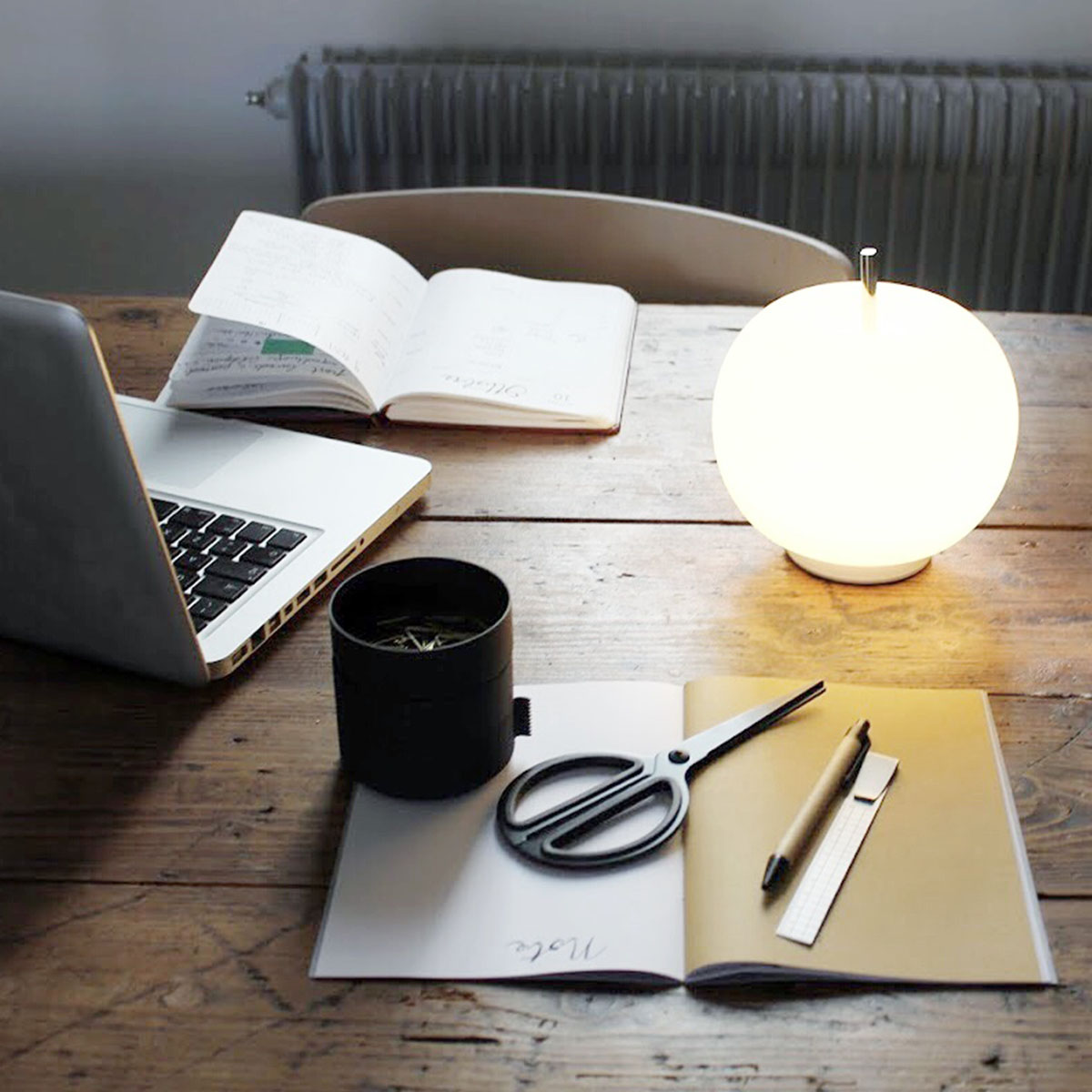 Kushi 16 Mobile Akku Tischleuchte, Ø: 16 cm, H: 17 cm, Kupfer