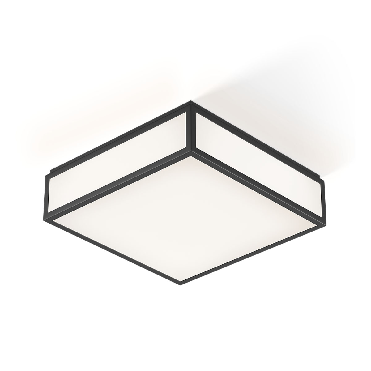 Decor Walther Bauhaus 3 N LED Deckenleuchte Bad, B: 30 cm, T: 30 cm, Schwarz matt – technische Details & Abmessungen