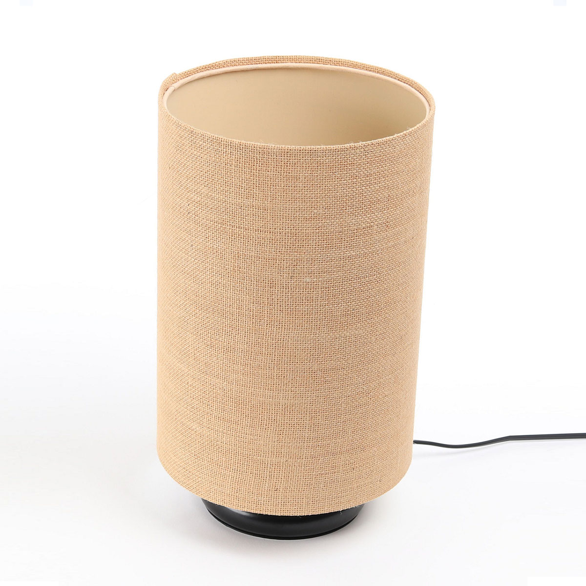 Tischleuchte Ø: 20 cm, H: 34 cm, Beige, Schwarz