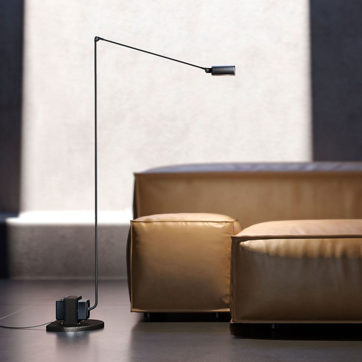 Daphine Cloe LED Tischleuchte, H: 50 cm, Schwarz soft, Extra-Warmweiß 2700K