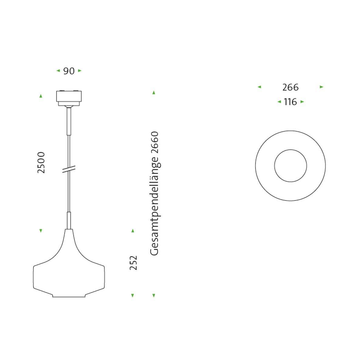 Mawa Design Gangkofner vesuvio Pendelleuchte, Ø: 26,6 cm, H: 25,2 cm Pendel weiß Opalglas
