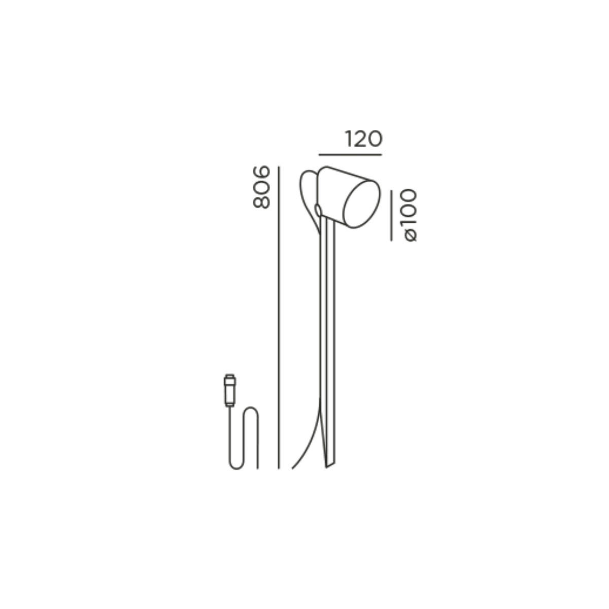 IP44.de stic Erdspießleuchte, Connect Cool Brown H: 70 cm