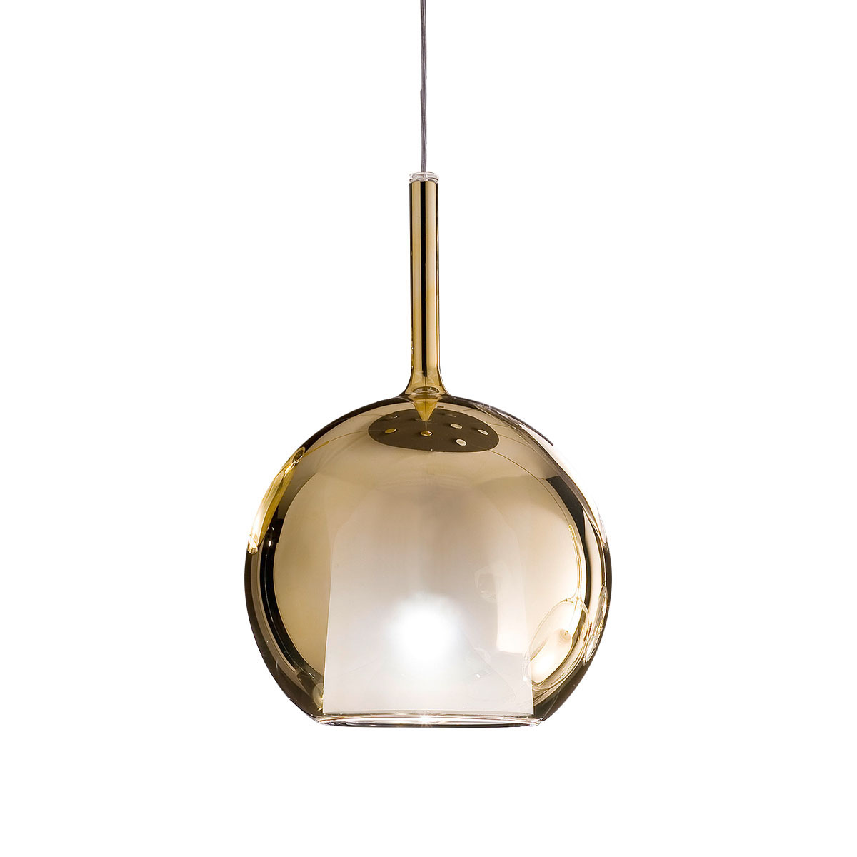 Glo 0811-21 Medium Pendelleuchte Ø: 25 cm, Gold Glas, 4 m