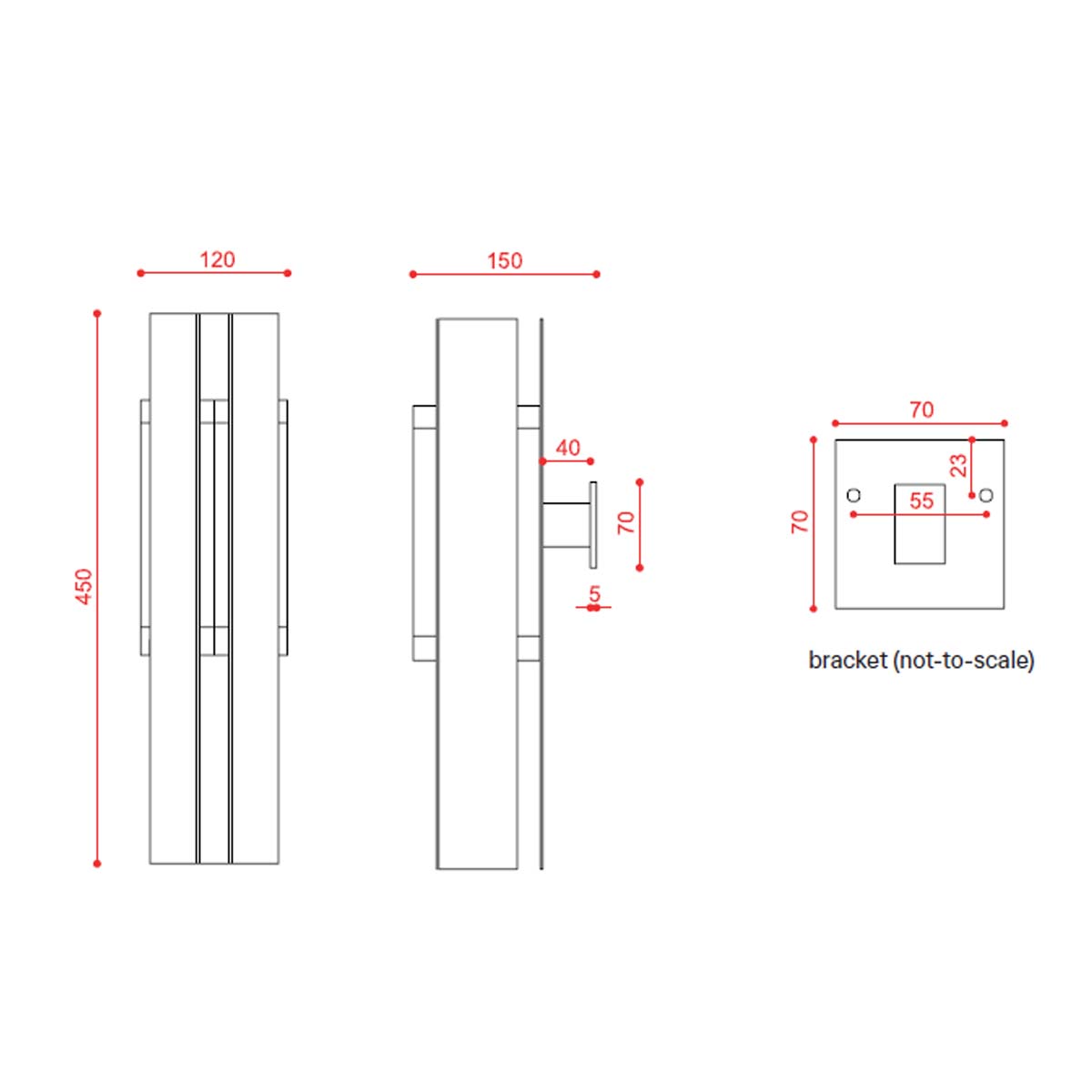 TOOY_Excalibur_559_41_tech TOOY Excalibur 559.41 Wandleuchte Ø: 38 cm, H: 45 cm Sandschwarz / Messing gebürstet