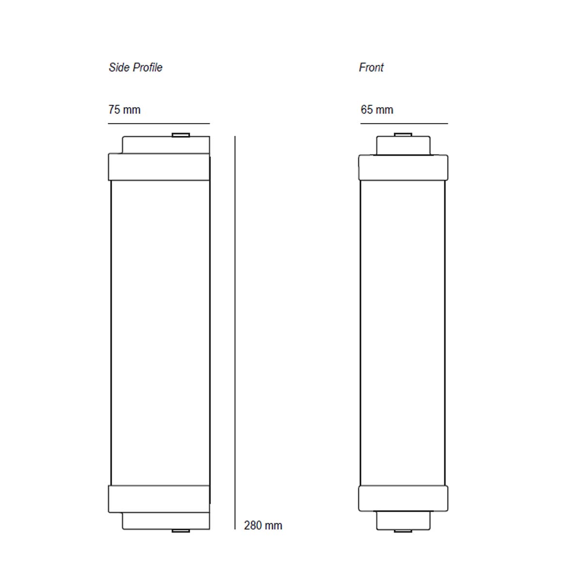 Cabin LED Wall Light Wandleuchte, Poliertes Messing, H: 27 cm