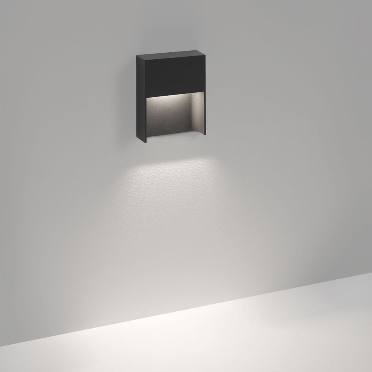 SKOV S 930 Wandleuchte, IP54, Anthrazit, Warmweiß 3000K, B: 10,1 cm