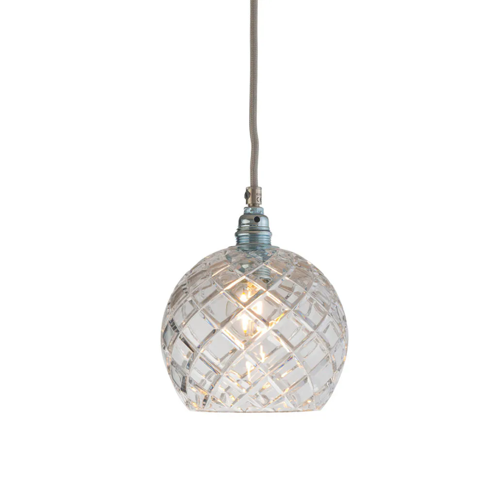 Rowan Pendelleuchte Crystal S Ø 15,5 cm, Silber, Medium Check