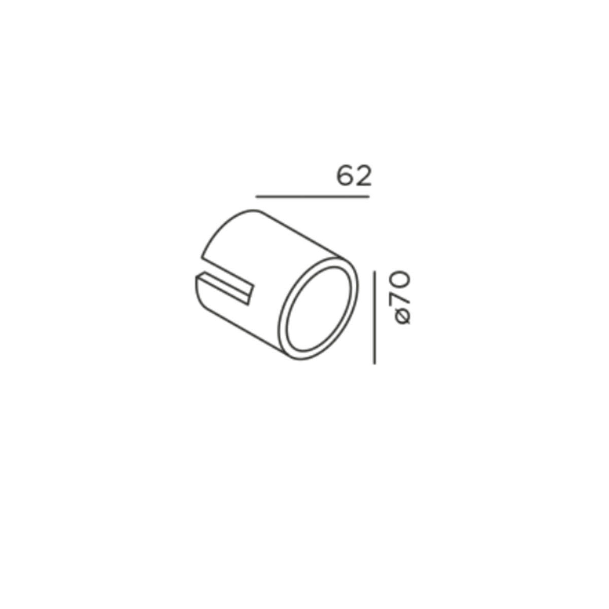 IP44.de piek cover S, Cool Brown Funktionales Zubehör für den piek Leuchtenkopf in Größe S