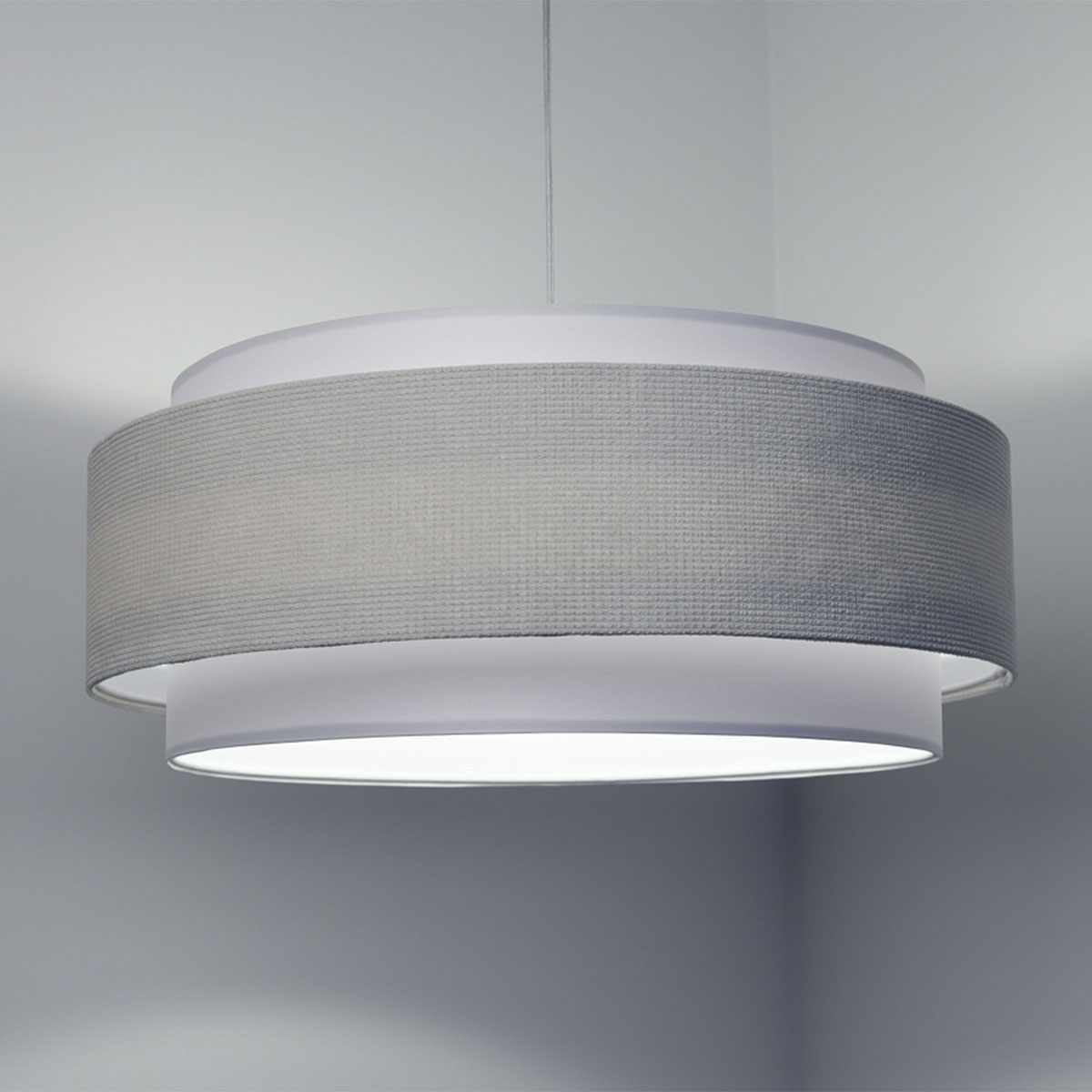 Pendelleuchte Doblo, Ø: 60 cm, Weiß