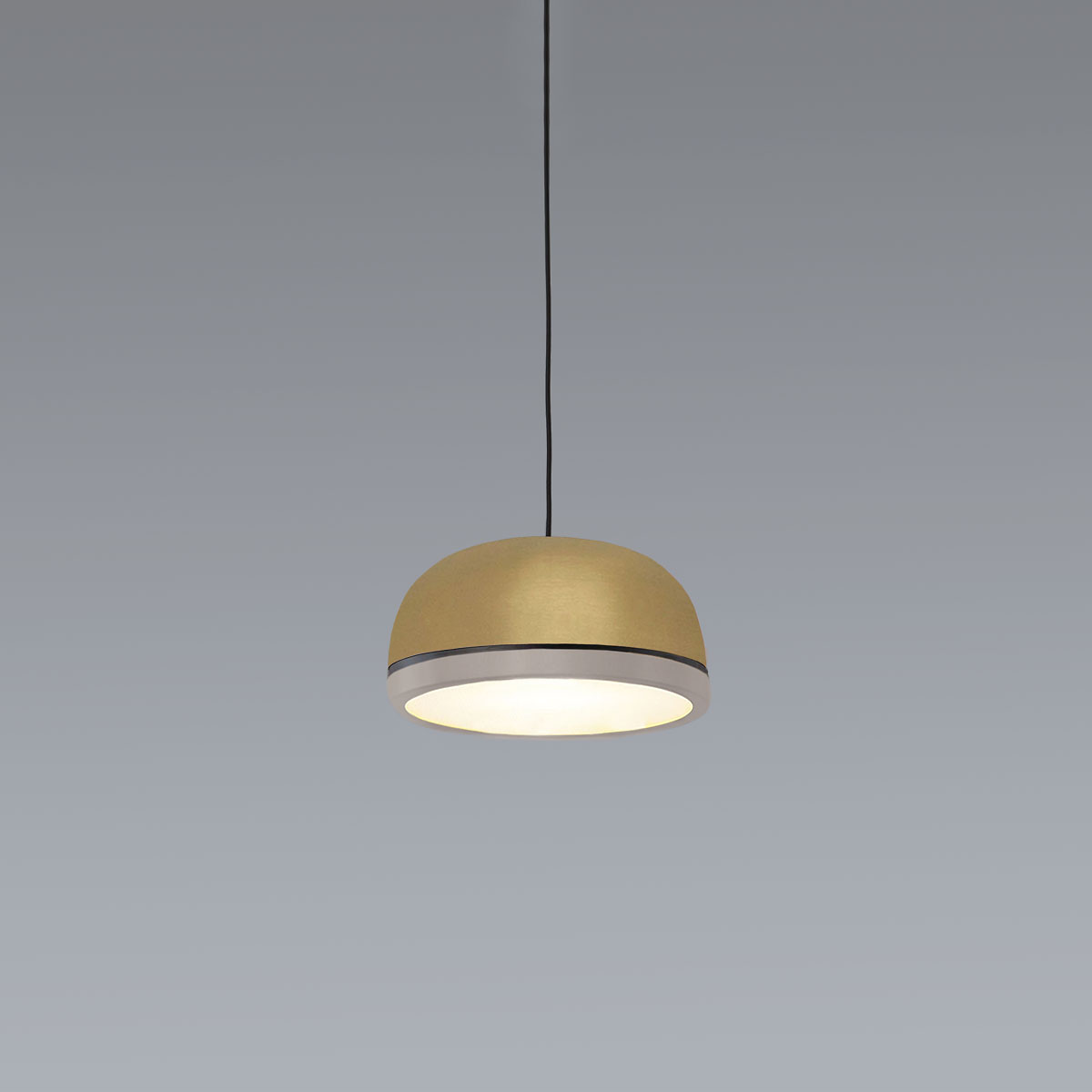 Molly 556.21 Pendelleuchte Ø: 15 cm, Messing, Sandgrau