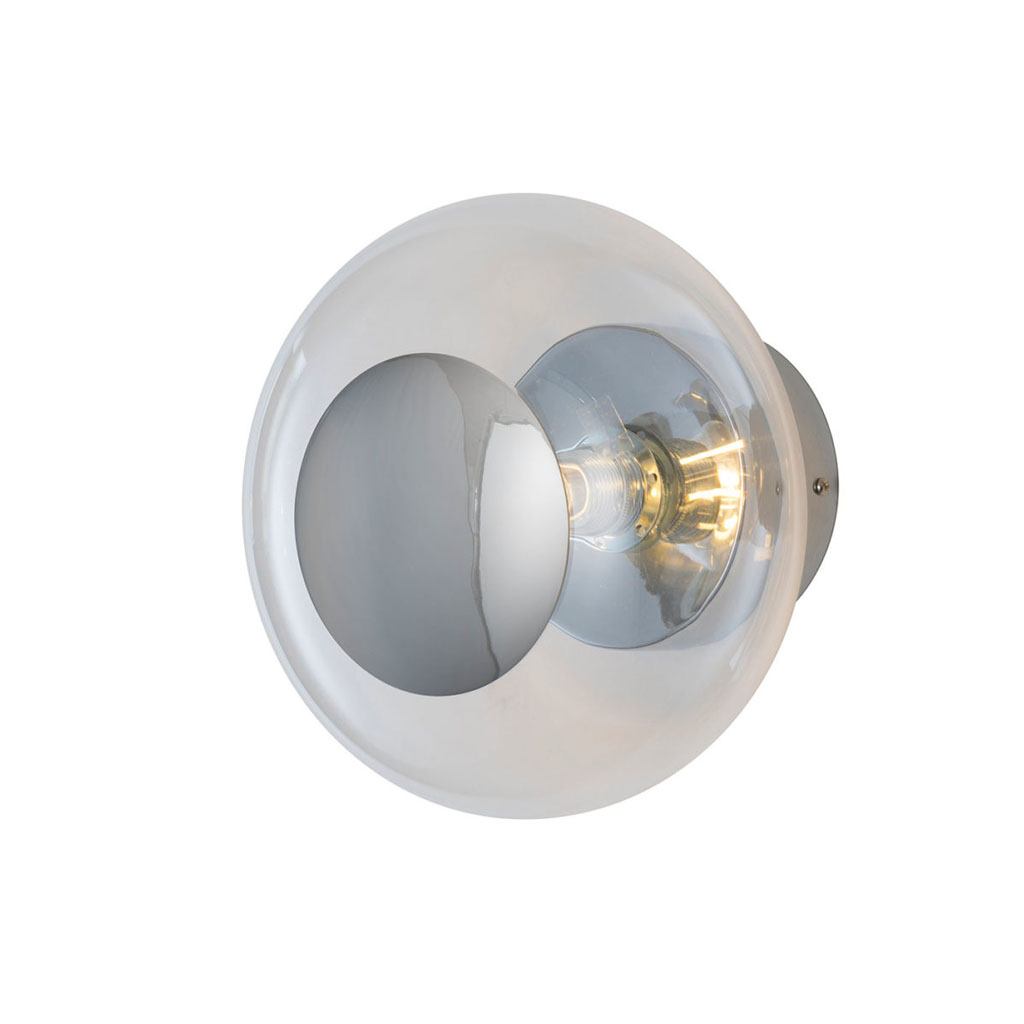 Horizon Wand-/ Deckenleuchte S Ø 21 cm, Clear, Silber