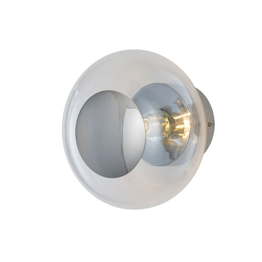 Horizon Wand-/ Deckenleuchte S Ø 21 cm, Clear, Silber