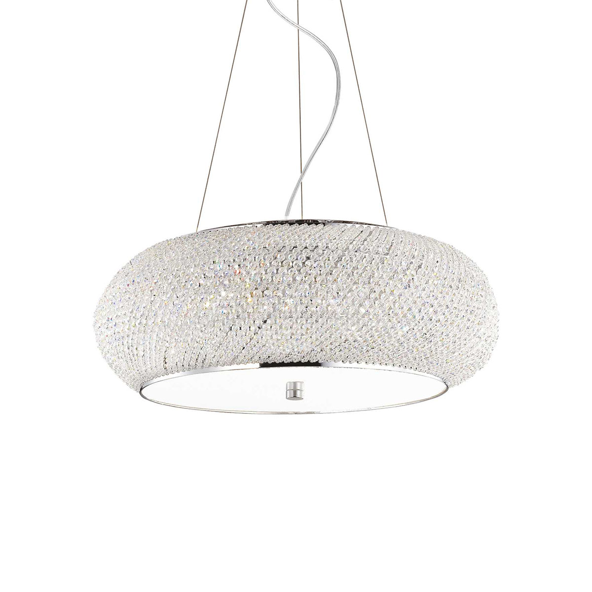 Pasha SP10 Kristall Pendelleuchte, Chrom, Ø: 55 cm