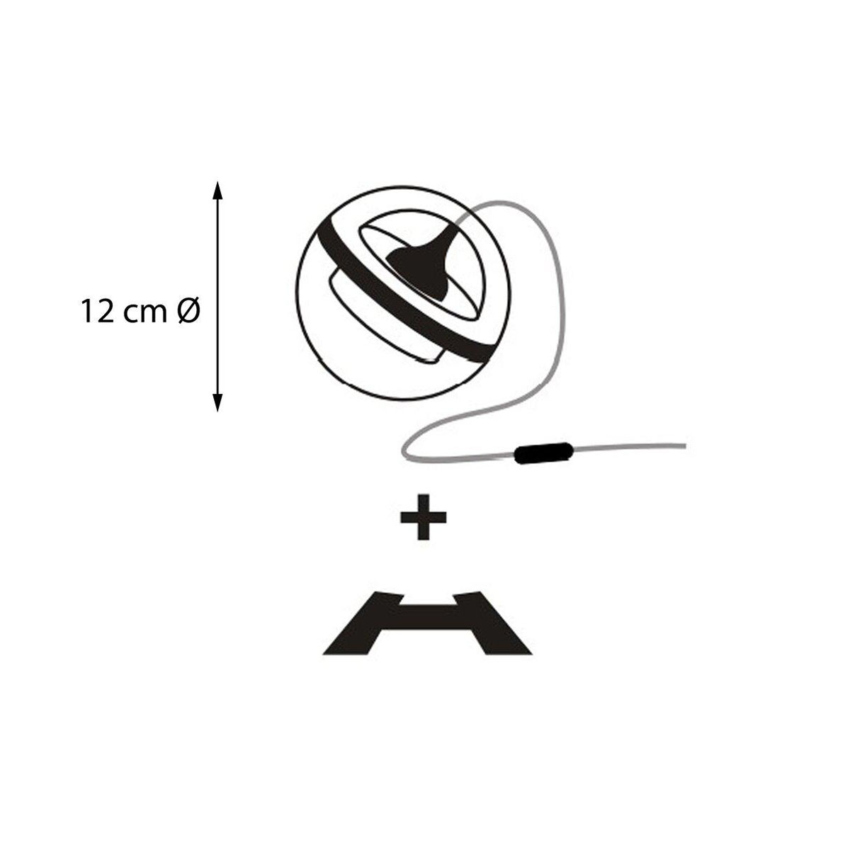 Limbus Eye Body Tischleuchte, Ø: 12 cm, Schwarz eloxiert, Warmweiß 3000K Limbus Eye Base, Ø: 10,5 cm, Aluminium
