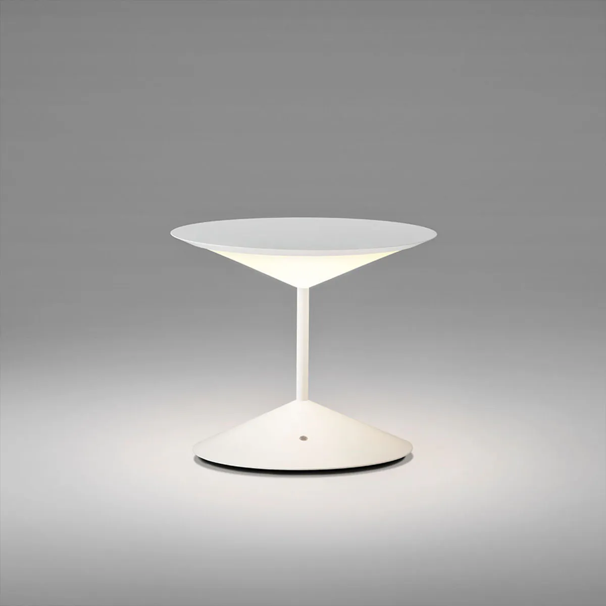 Narciso 1710-01 Mobile Akku Tischleuchte Small, Ø: 15,7 cm, Weiß