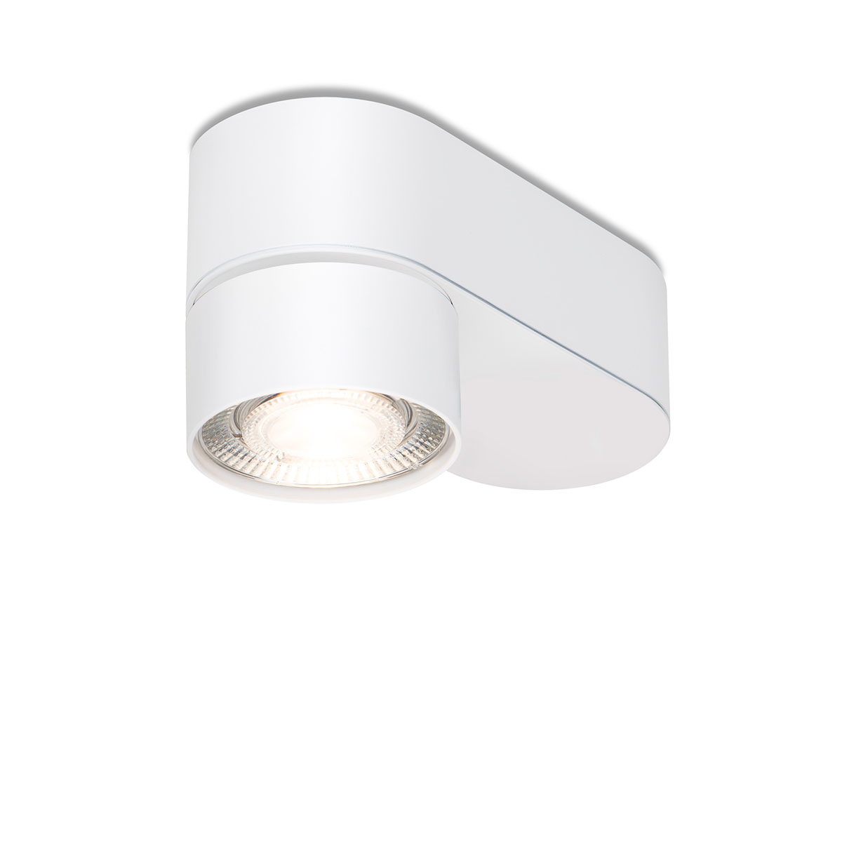 Wittenberg 4.0, wi4-ab-1ov Aufbaustrahler, Weiß matt, Extra-Warmweiß 2700K, Spot 12°, Phase Cut Wittenberg 4.0, wi4-ab-1ov Aufbaustrahler, Weiß matt, Warmweiß 3000K, Flood 38°, Bluetooth