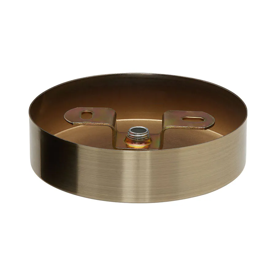 Lampen Baldachin Metall 1-fach Bronze, Ø: 10 cm x H: 2,5 cm