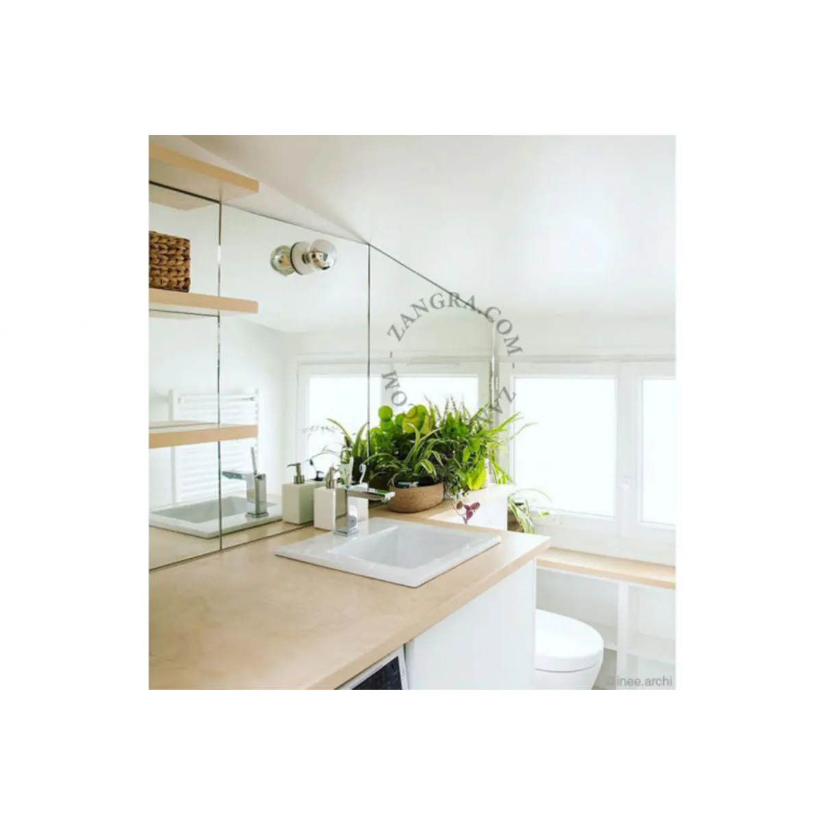 light.027.w, flache Einbauleuchte, reines Porzellan, weiß