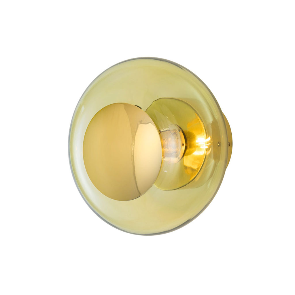 Horizon Wand-/ Deckenleuchte S Ø 21 cm, Olive, Gold